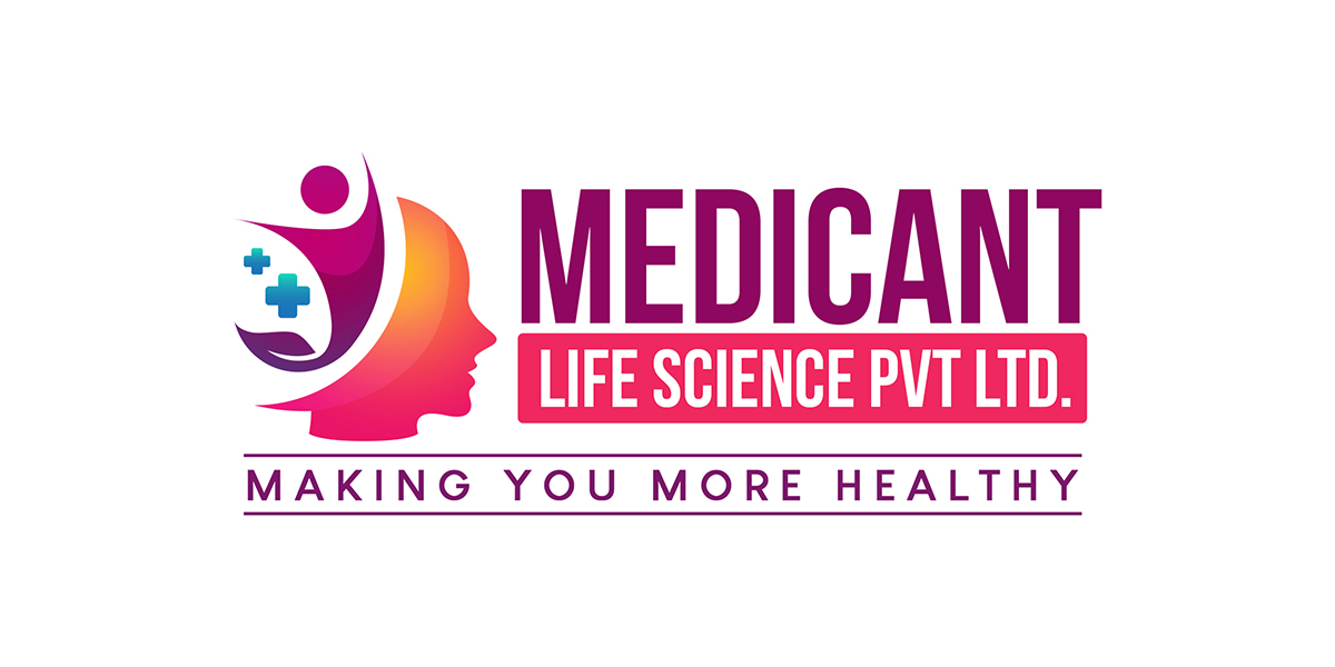 New Medicant Life Science Latest Pharma Logo Design
