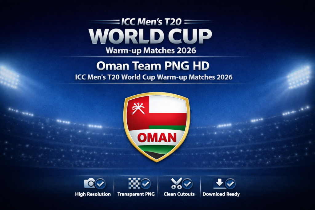 Oman Team PNG HD | ICC Men's T20 World Cup Warm-up Matches 2026
