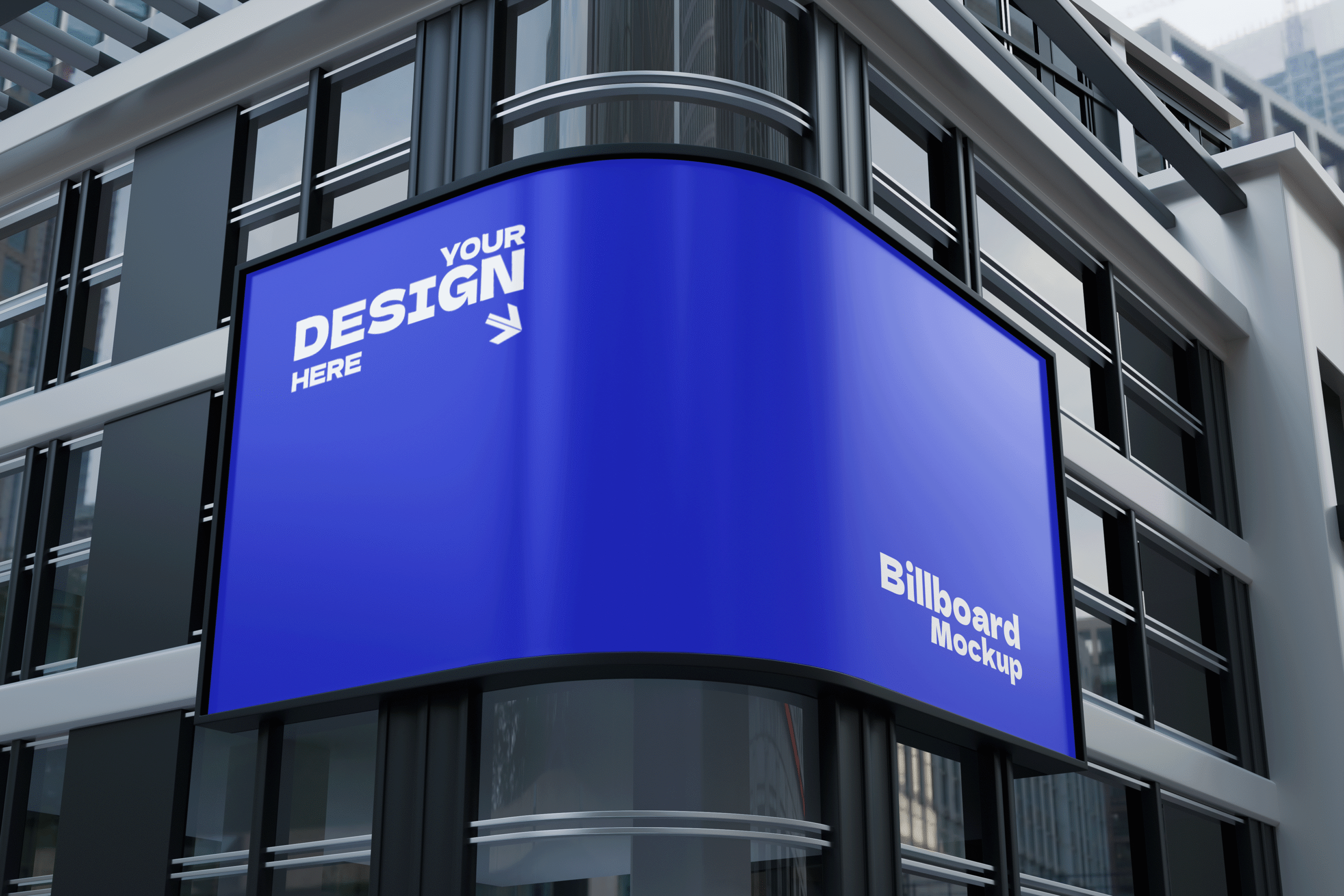 Realistic Billboard Mockup PSD Design – Editable & Downloadable Template