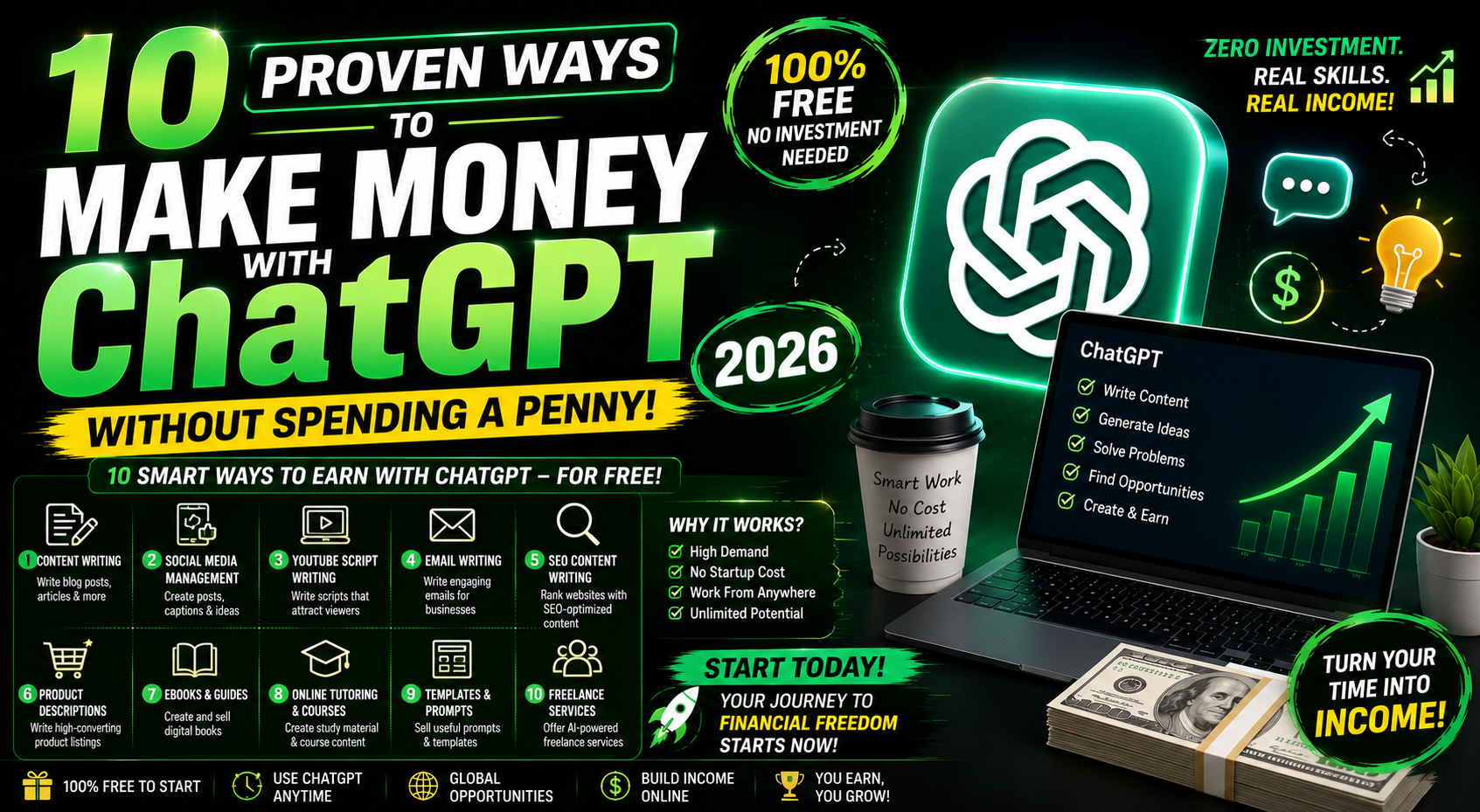 10 Proven Ways to Make Money with ChatGPT Without Spending a Penny (2026)