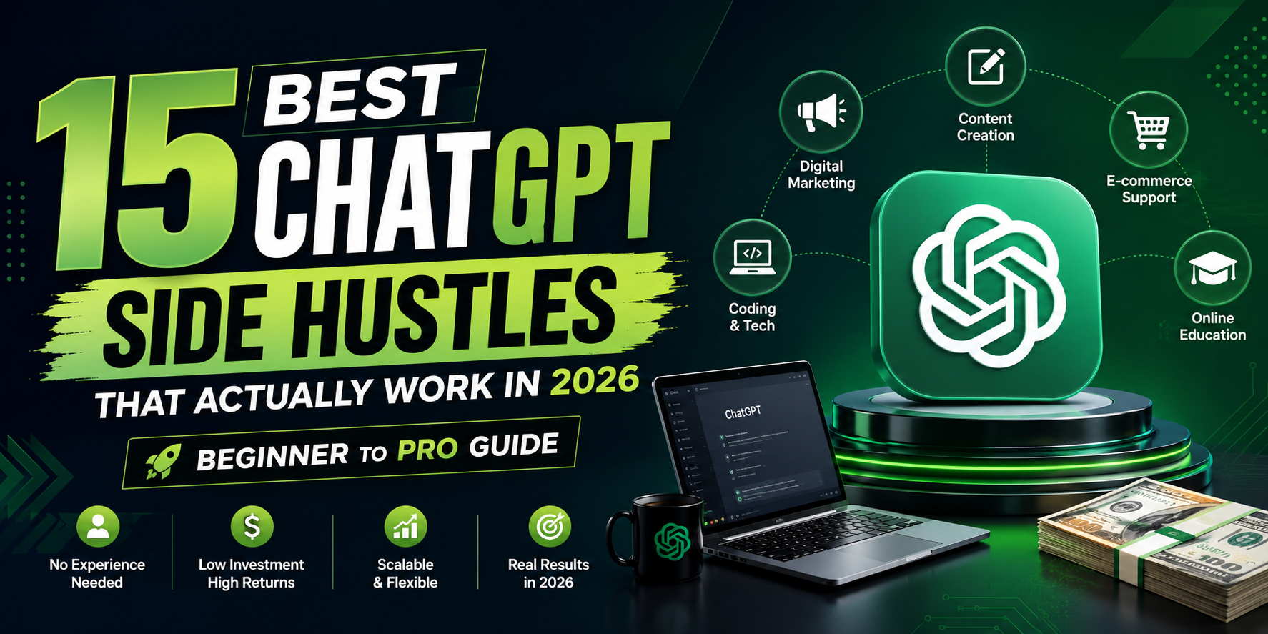 15 Best ChatGPT Side Hustles That Actually Work in 2026 (Beginner to Pro Guide)