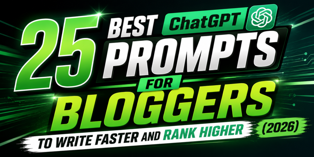 25 Best ChatGPT Prompts for Bloggers to Write Faster and Rank Higher (2026)