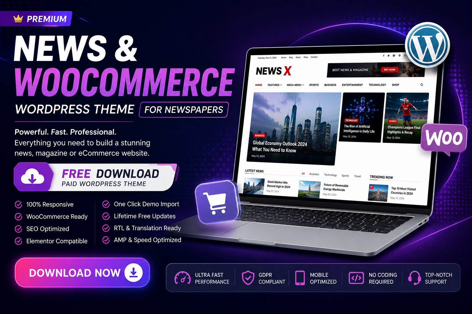 Newspapers WordPress theme Free Download