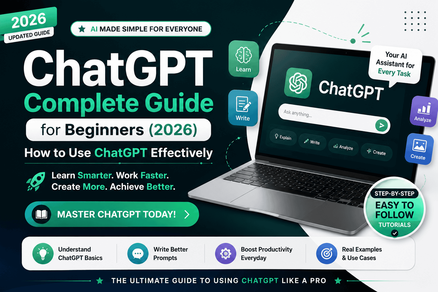 ChatGPT Guide for Beginners (2026): How to Use ChatGPT Effectively