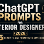 ChatGPT Prompts for Interior Designers (2026): 75 Ready-to-Use Prompts to Save Hours