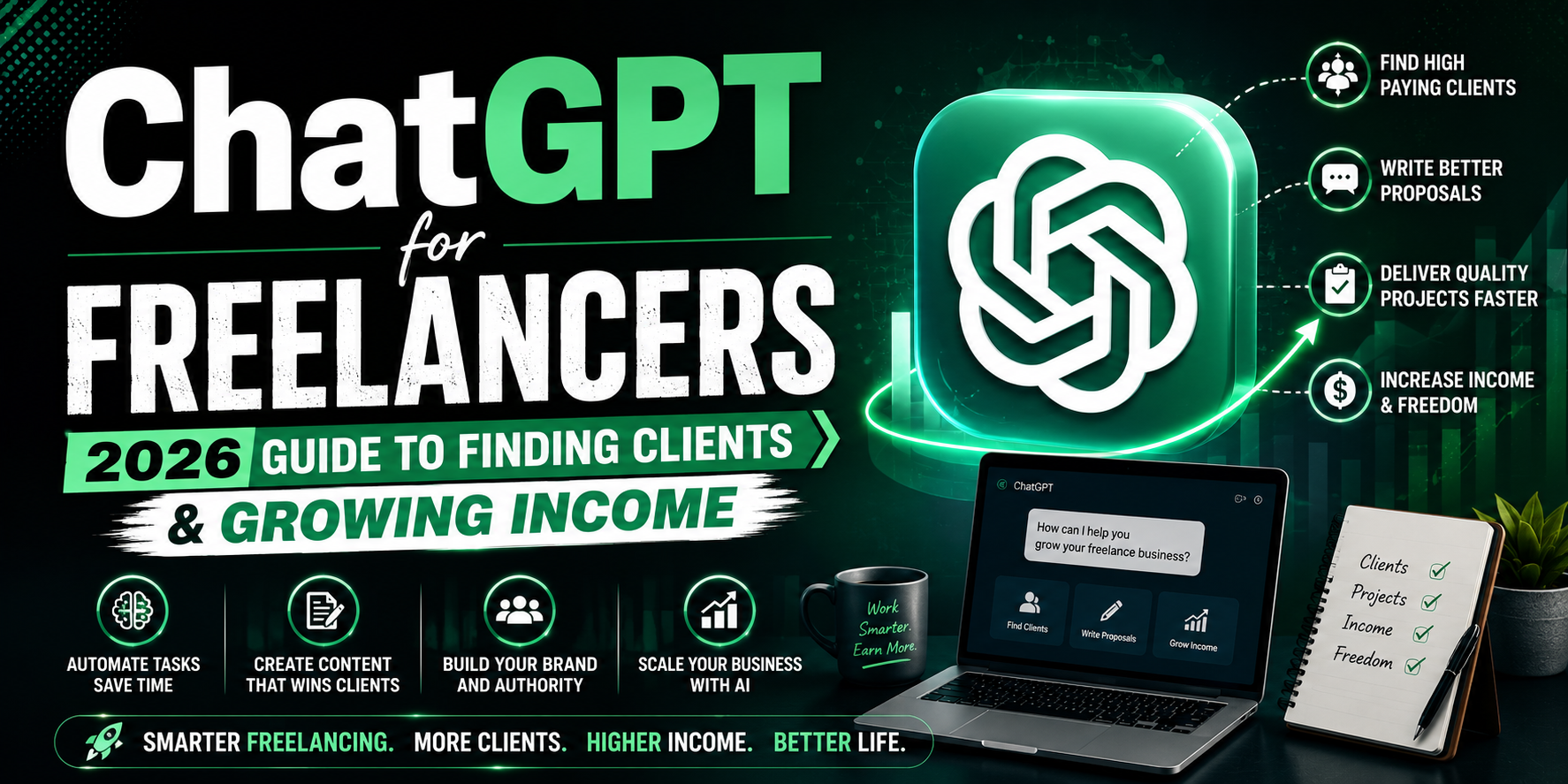 ChatGPT for Freelancers: How to Find Clients, Save Time & Increase Your Income in 2026