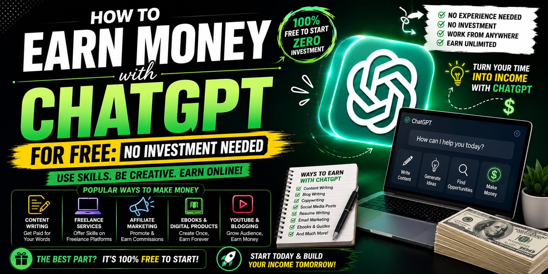How to Earn Money with ChatGPT for Free: No Investment Needed