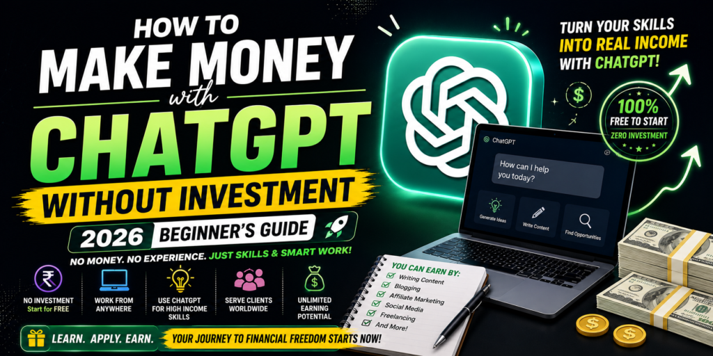 15 Proven Ways to Make Money with AI in 2026 1 How to Make Money with ChatGPT Without Investment