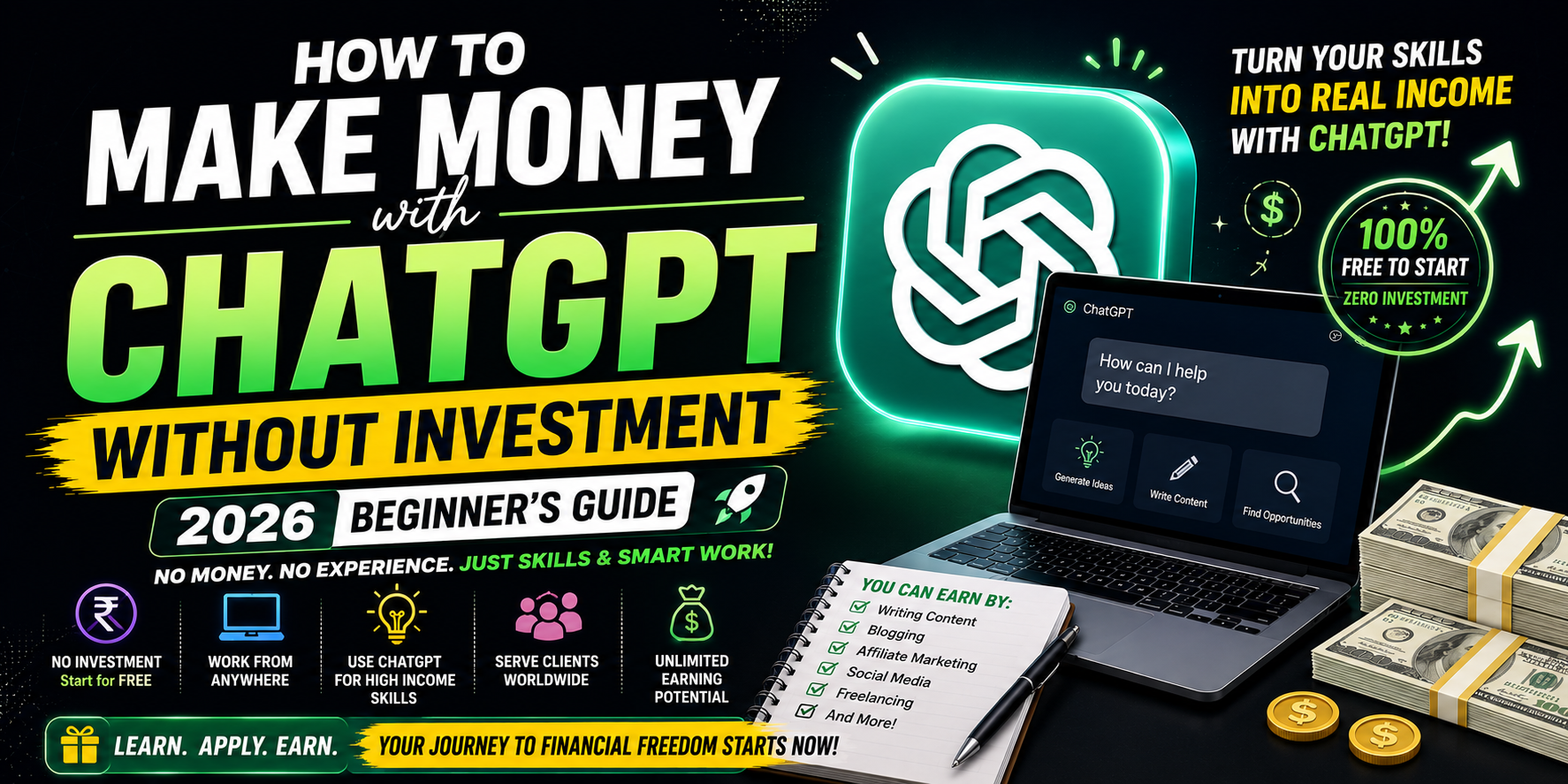 How to Make Money with ChatGPT Without Investment (2026 Beginner's Guide)
