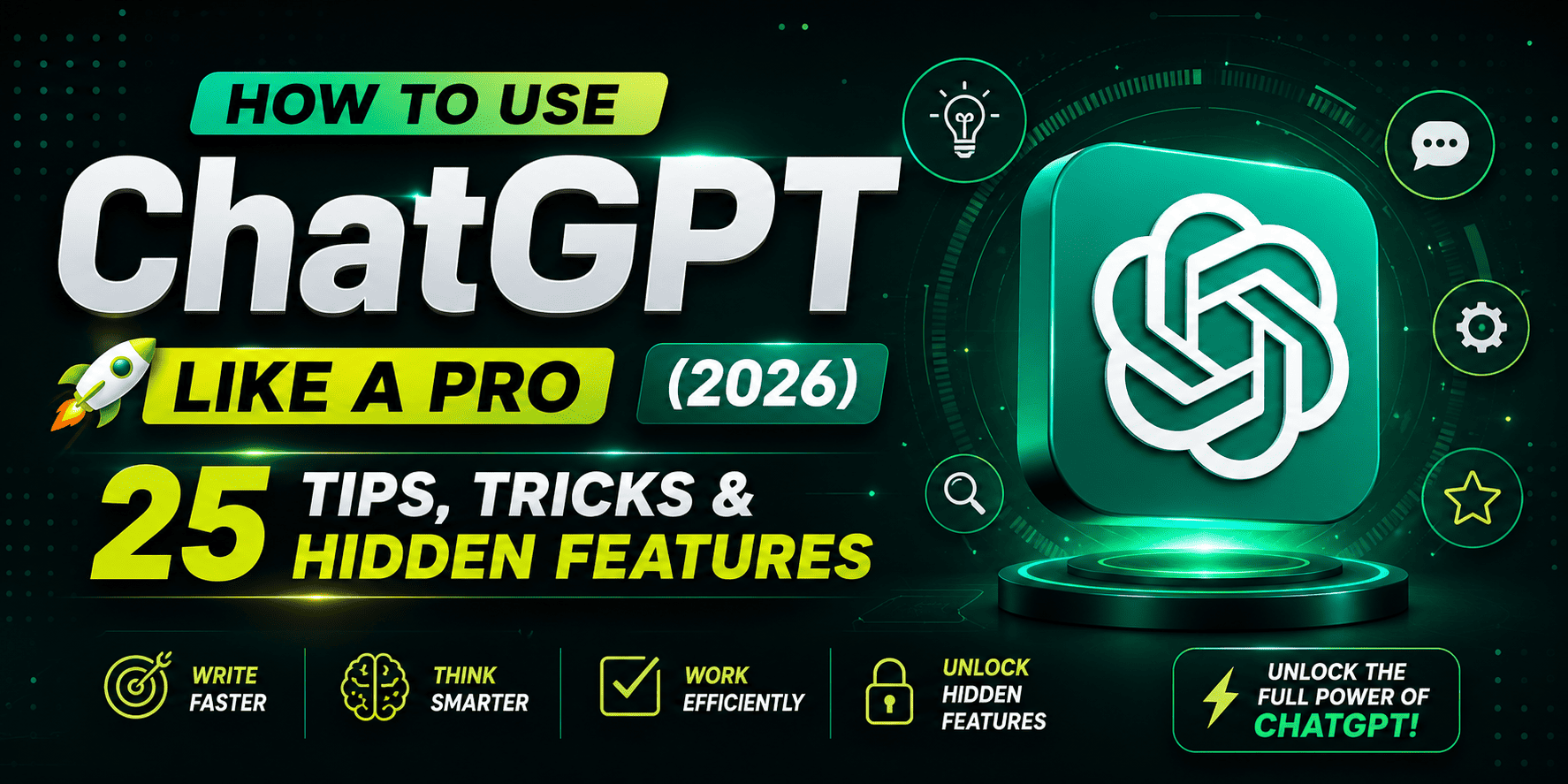How to Use ChatGPT Like a Pro (2026): 25 Tips, Tricks & Hidden Features